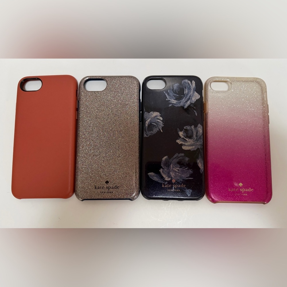 Kate Spade iPhone 8 Cases (3 KS and 1 unbranded) EUC